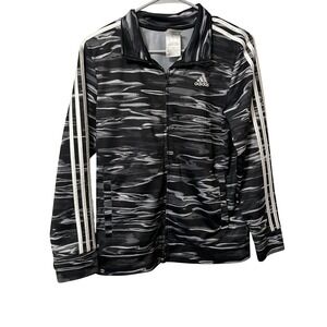Adidas Kids Track Jacket Full Zip Camo Print Regular‎ Fit Long Sleeve Size Large